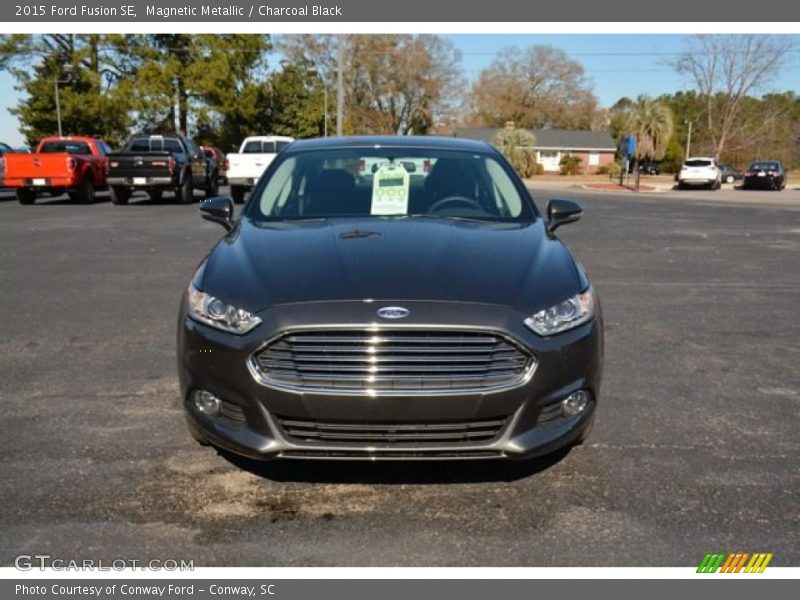 Magnetic Metallic / Charcoal Black 2015 Ford Fusion SE