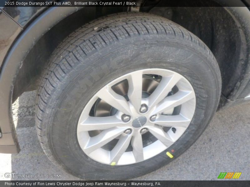 Brilliant Black Crystal Pearl / Black 2015 Dodge Durango SXT Plus AWD