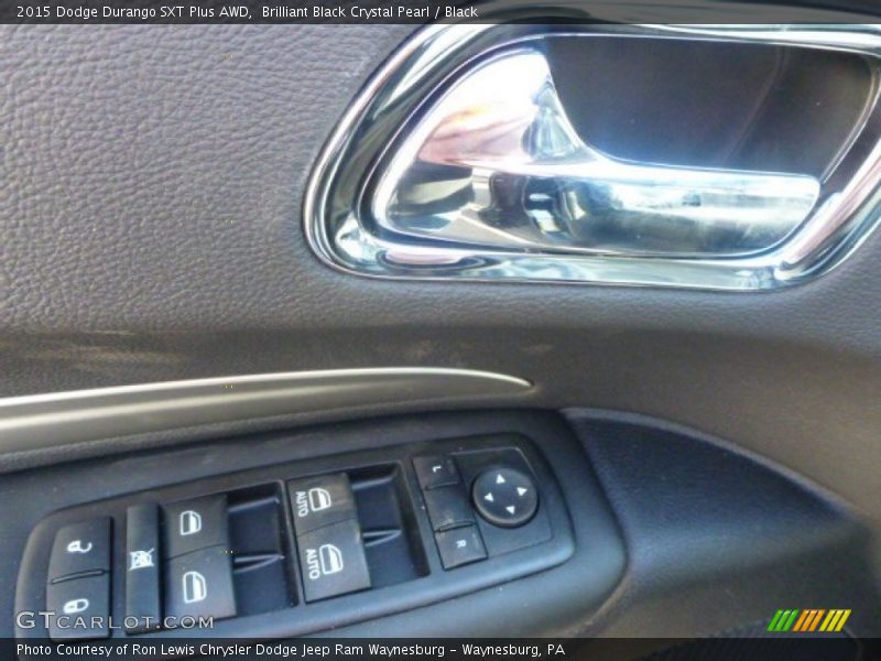 Brilliant Black Crystal Pearl / Black 2015 Dodge Durango SXT Plus AWD