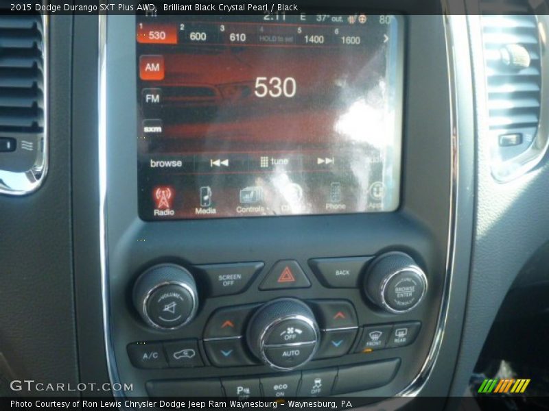 Brilliant Black Crystal Pearl / Black 2015 Dodge Durango SXT Plus AWD