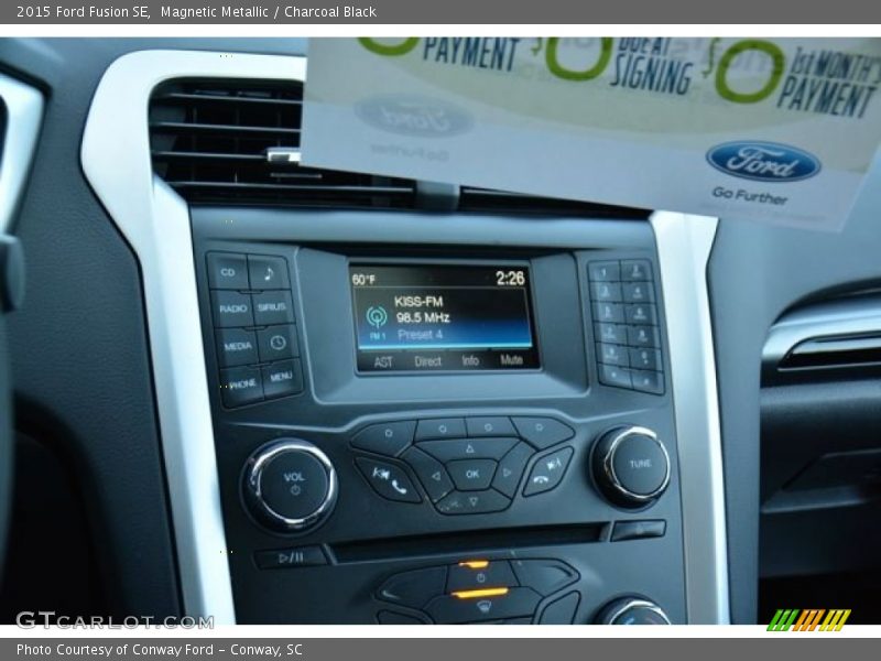 Magnetic Metallic / Charcoal Black 2015 Ford Fusion SE