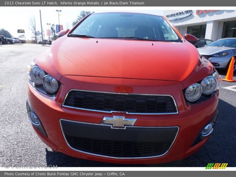 Inferno Orange Metallic / Jet Black/Dark Titanium 2013 Chevrolet Sonic LT Hatch