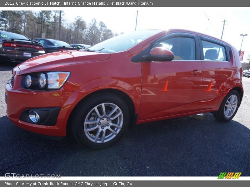 Inferno Orange Metallic / Jet Black/Dark Titanium 2013 Chevrolet Sonic LT Hatch