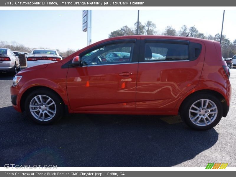 Inferno Orange Metallic / Jet Black/Dark Titanium 2013 Chevrolet Sonic LT Hatch