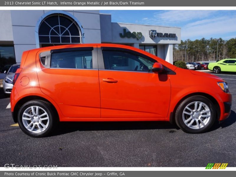 Inferno Orange Metallic / Jet Black/Dark Titanium 2013 Chevrolet Sonic LT Hatch