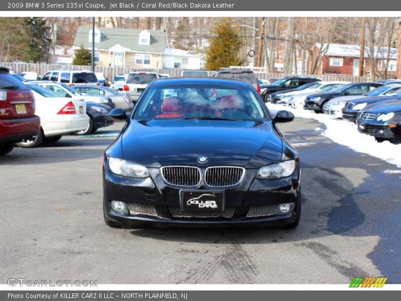 Jet Black / Coral Red/Black Dakota Leather 2009 BMW 3 Series 335xi Coupe