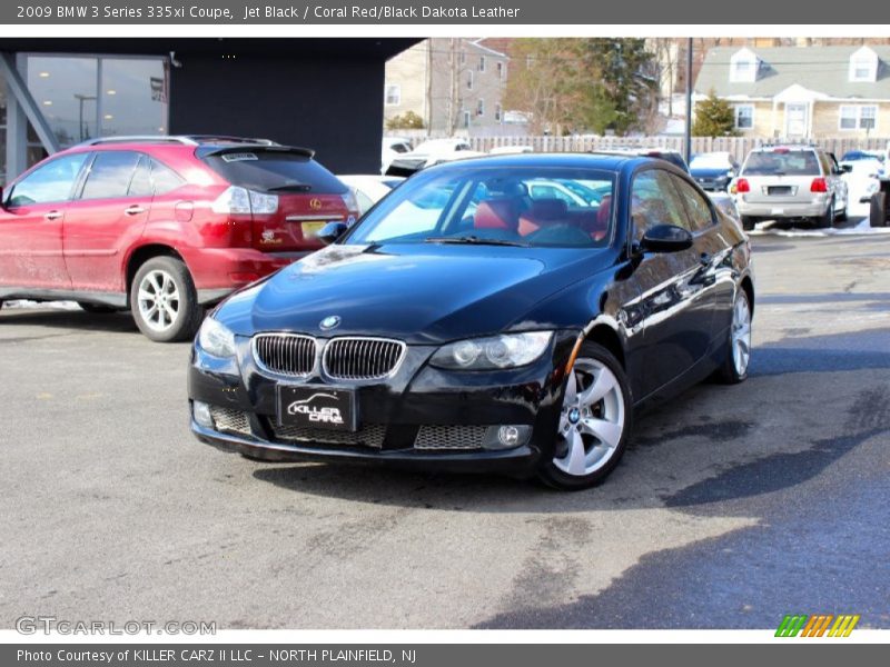 Jet Black / Coral Red/Black Dakota Leather 2009 BMW 3 Series 335xi Coupe