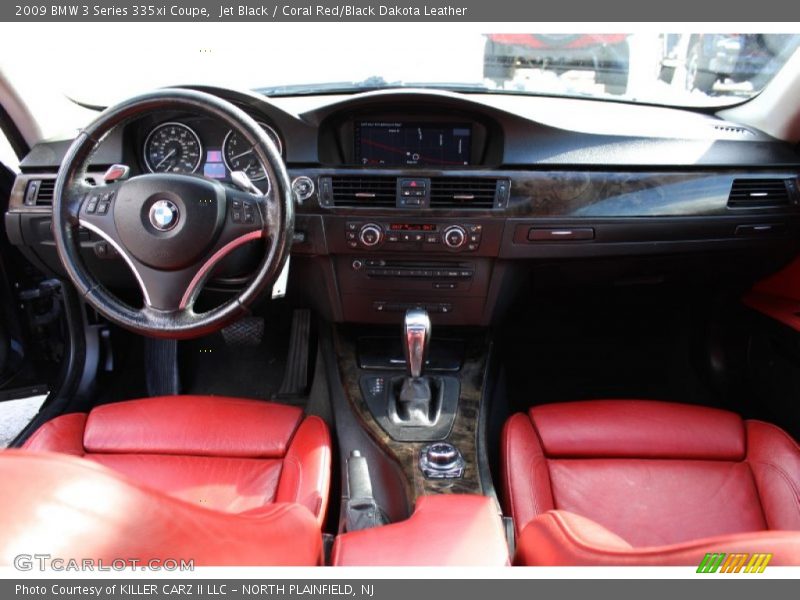 Jet Black / Coral Red/Black Dakota Leather 2009 BMW 3 Series 335xi Coupe