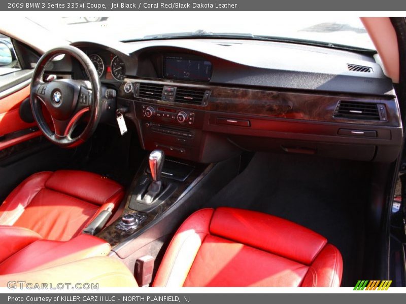 Jet Black / Coral Red/Black Dakota Leather 2009 BMW 3 Series 335xi Coupe