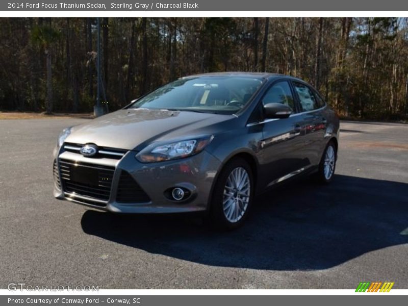 Sterling Gray / Charcoal Black 2014 Ford Focus Titanium Sedan