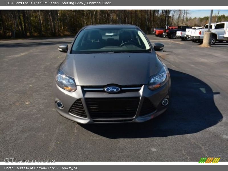 Sterling Gray / Charcoal Black 2014 Ford Focus Titanium Sedan