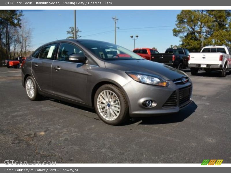 Sterling Gray / Charcoal Black 2014 Ford Focus Titanium Sedan