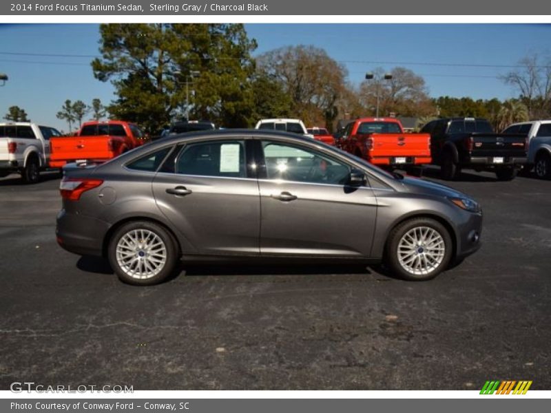 Sterling Gray / Charcoal Black 2014 Ford Focus Titanium Sedan
