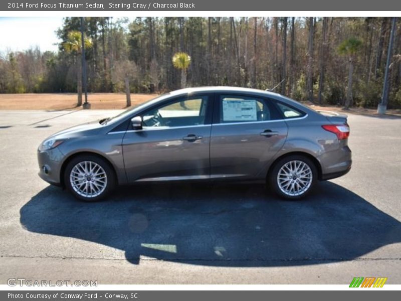Sterling Gray / Charcoal Black 2014 Ford Focus Titanium Sedan
