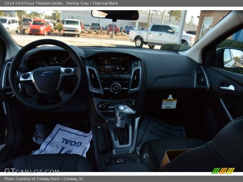 Sterling Gray / Charcoal Black 2014 Ford Focus Titanium Sedan