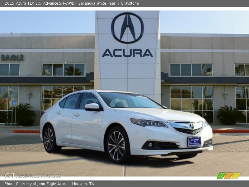 Bellanova White Pearl / Graystone 2015 Acura TLX 3.5 Advance SH-AWD