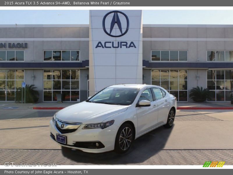 Bellanova White Pearl / Graystone 2015 Acura TLX 3.5 Advance SH-AWD