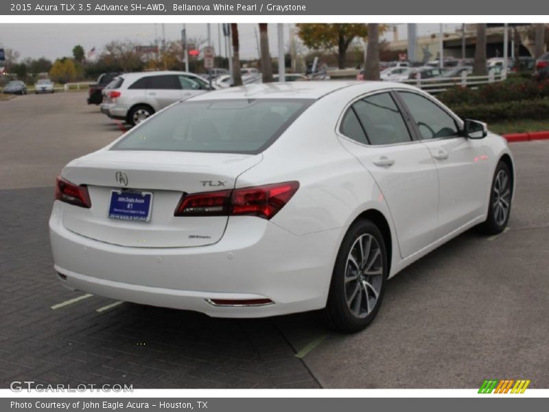 Bellanova White Pearl / Graystone 2015 Acura TLX 3.5 Advance SH-AWD