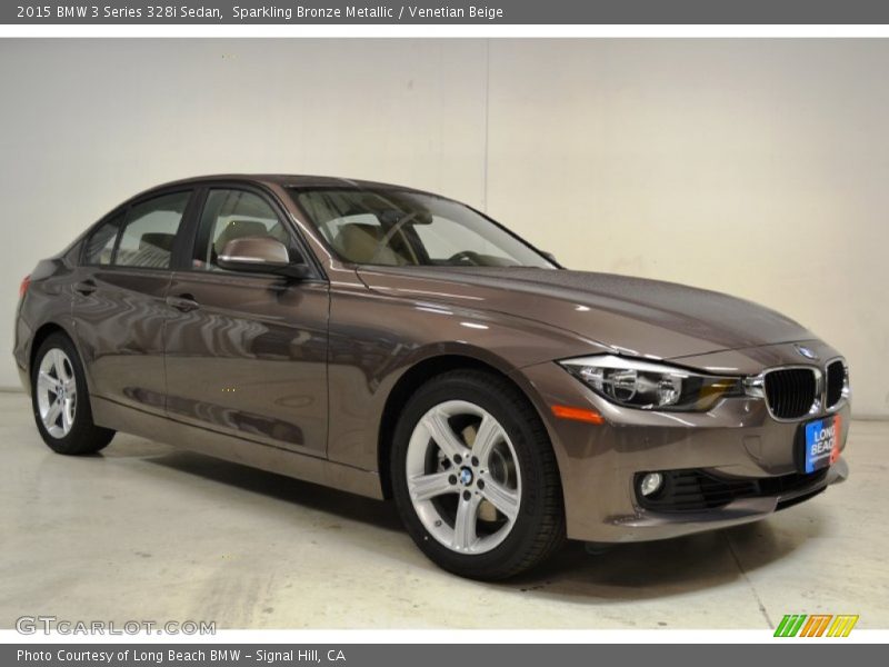 Sparkling Bronze Metallic / Venetian Beige 2015 BMW 3 Series 328i Sedan