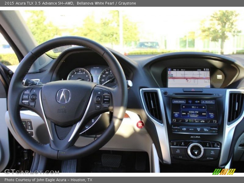 Bellanova White Pearl / Graystone 2015 Acura TLX 3.5 Advance SH-AWD