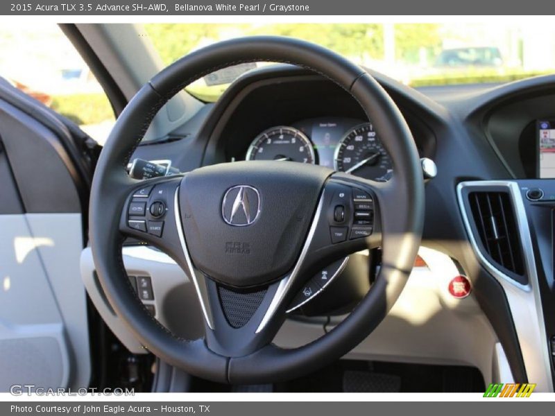 Bellanova White Pearl / Graystone 2015 Acura TLX 3.5 Advance SH-AWD