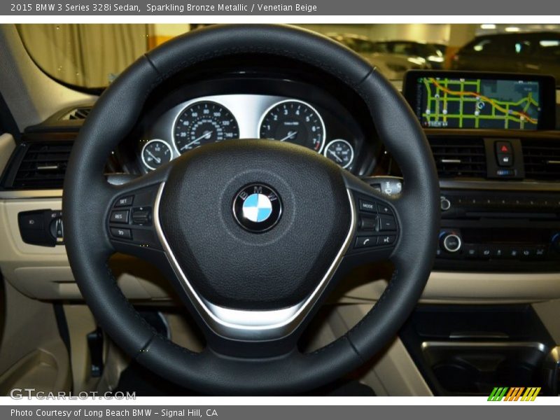 Sparkling Bronze Metallic / Venetian Beige 2015 BMW 3 Series 328i Sedan