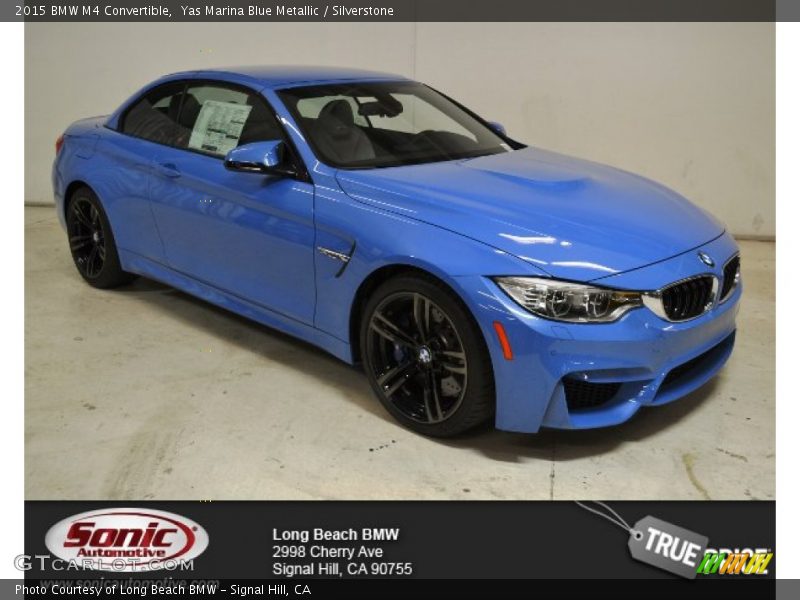 Yas Marina Blue Metallic / Silverstone 2015 BMW M4 Convertible