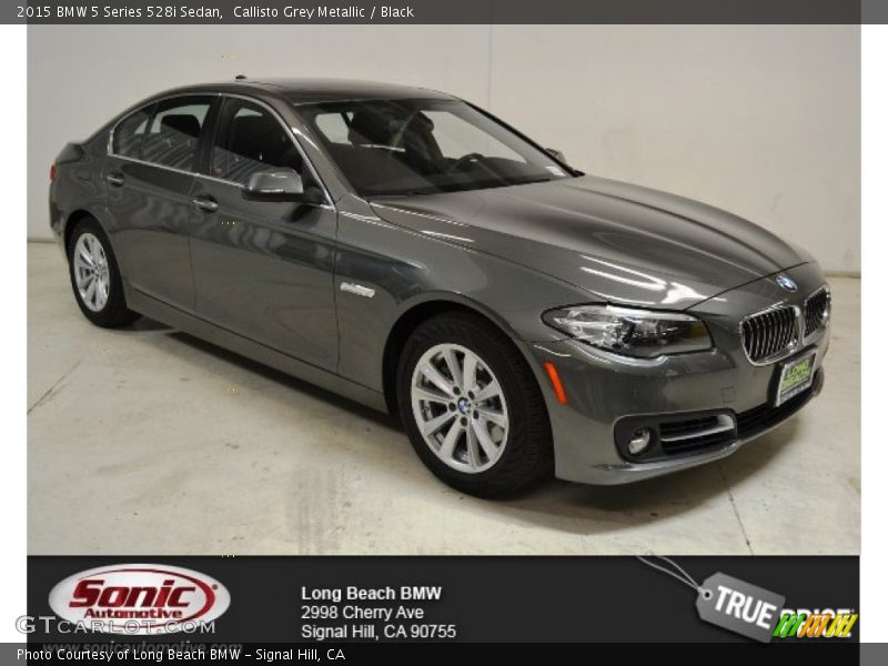 Callisto Grey Metallic / Black 2015 BMW 5 Series 528i Sedan