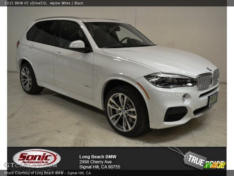 Alpine White / Black 2015 BMW X5 xDrive50i