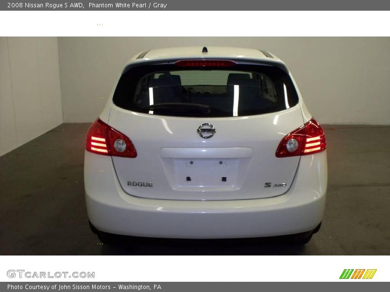 Phantom White Pearl / Gray 2008 Nissan Rogue S AWD