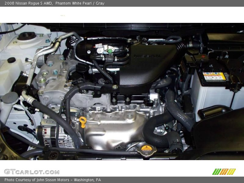 Phantom White Pearl / Gray 2008 Nissan Rogue S AWD