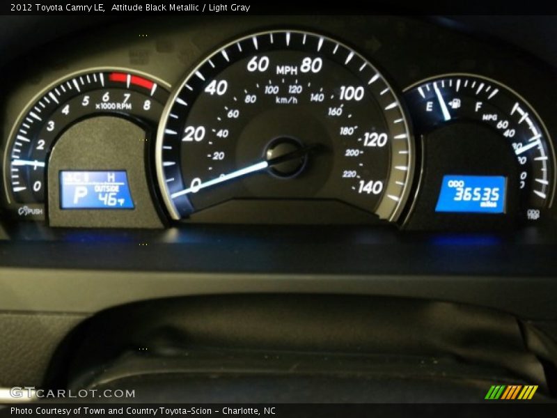 Attitude Black Metallic / Light Gray 2012 Toyota Camry LE