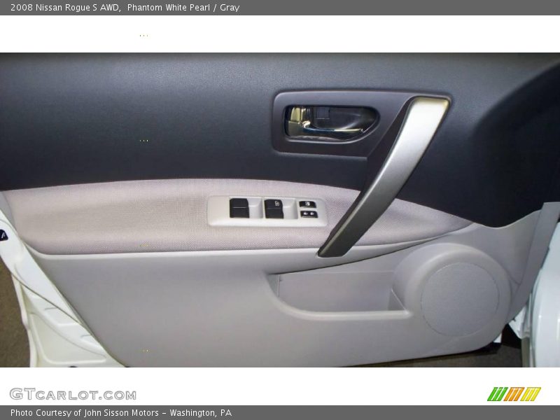 Phantom White Pearl / Gray 2008 Nissan Rogue S AWD