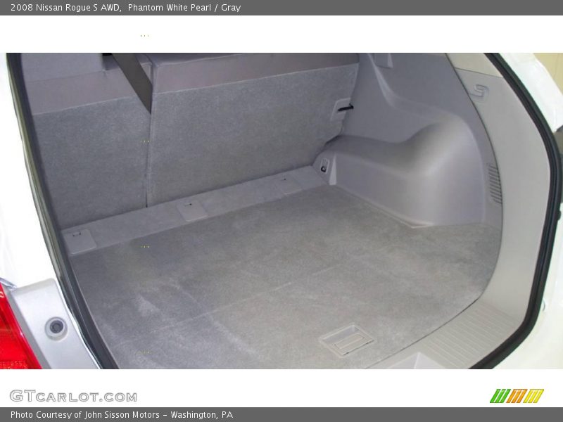 Phantom White Pearl / Gray 2008 Nissan Rogue S AWD