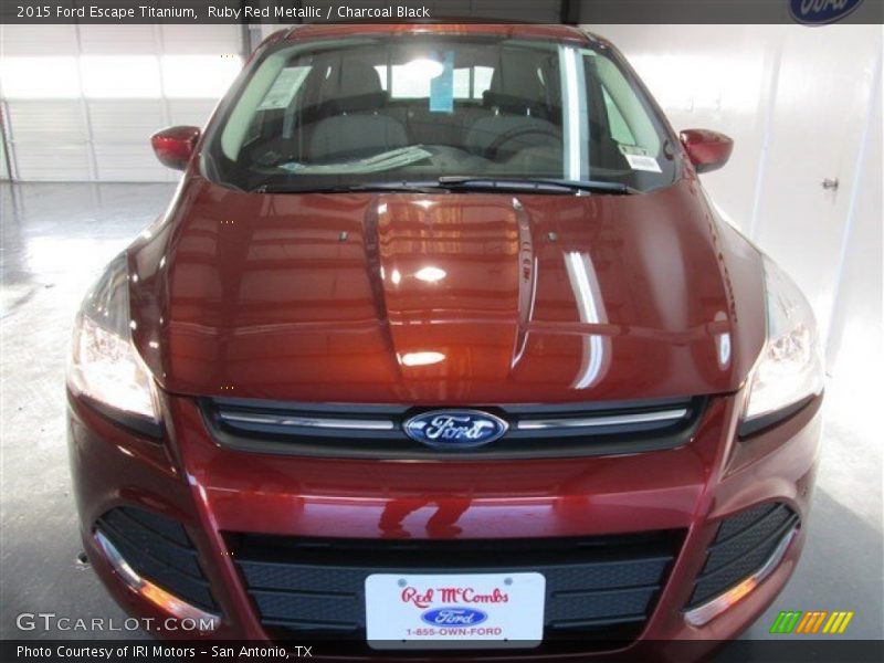 Ruby Red Metallic / Charcoal Black 2015 Ford Escape Titanium