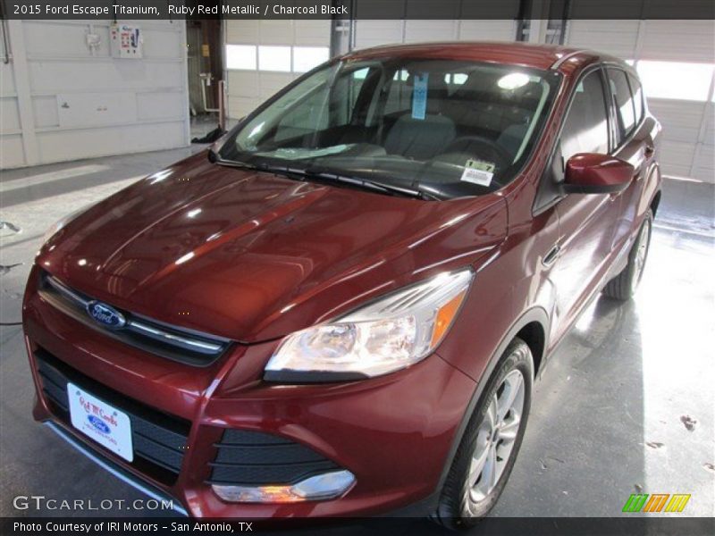 Ruby Red Metallic / Charcoal Black 2015 Ford Escape Titanium