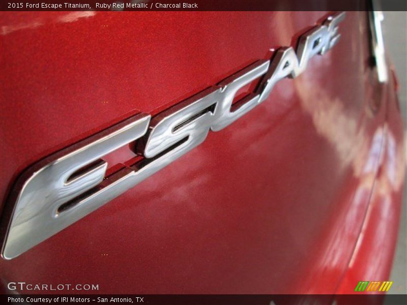 Ruby Red Metallic / Charcoal Black 2015 Ford Escape Titanium