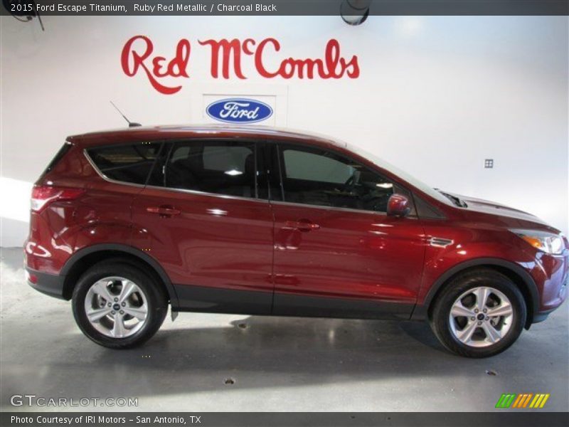 Ruby Red Metallic / Charcoal Black 2015 Ford Escape Titanium