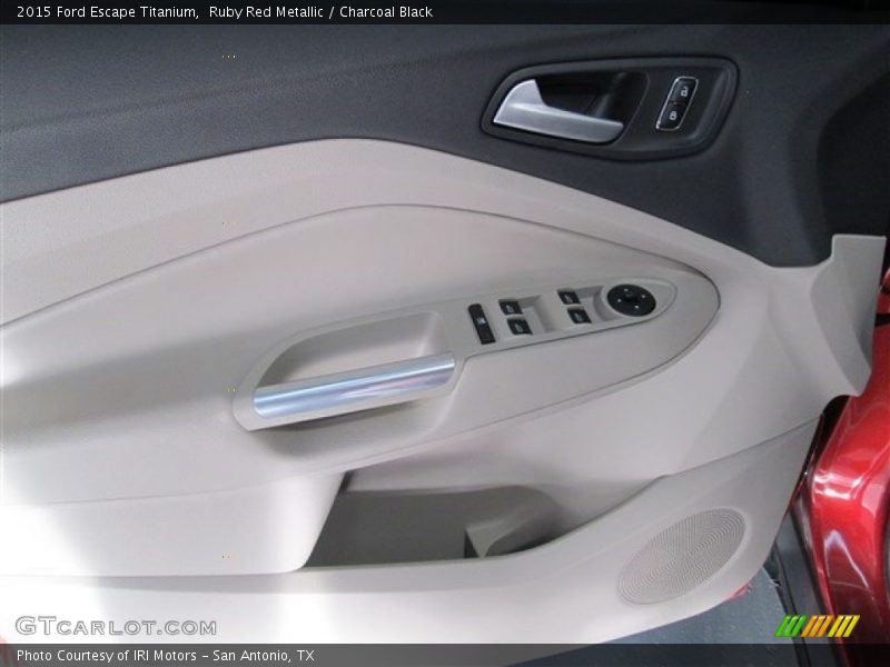 Ruby Red Metallic / Charcoal Black 2015 Ford Escape Titanium