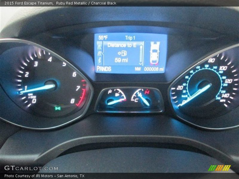 Ruby Red Metallic / Charcoal Black 2015 Ford Escape Titanium