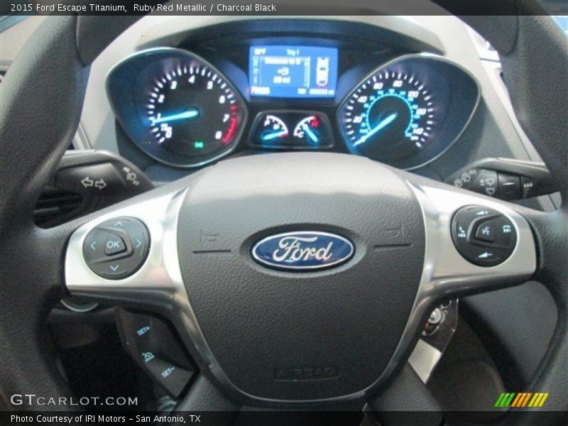 Ruby Red Metallic / Charcoal Black 2015 Ford Escape Titanium