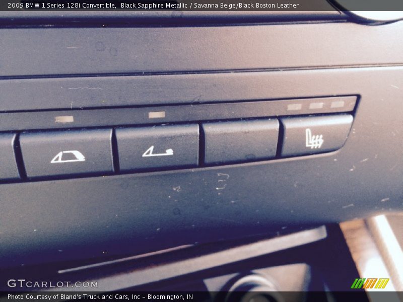 Black Sapphire Metallic / Savanna Beige/Black Boston Leather 2009 BMW 1 Series 128i Convertible
