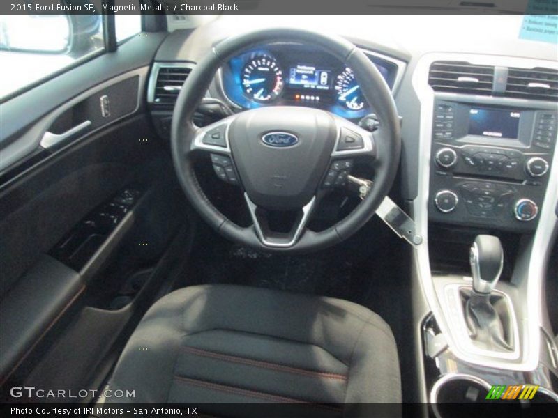 Magnetic Metallic / Charcoal Black 2015 Ford Fusion SE