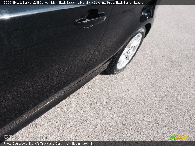 Black Sapphire Metallic / Savanna Beige/Black Boston Leather 2009 BMW 1 Series 128i Convertible