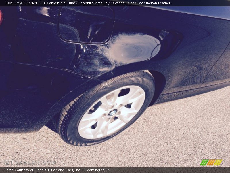 Black Sapphire Metallic / Savanna Beige/Black Boston Leather 2009 BMW 1 Series 128i Convertible
