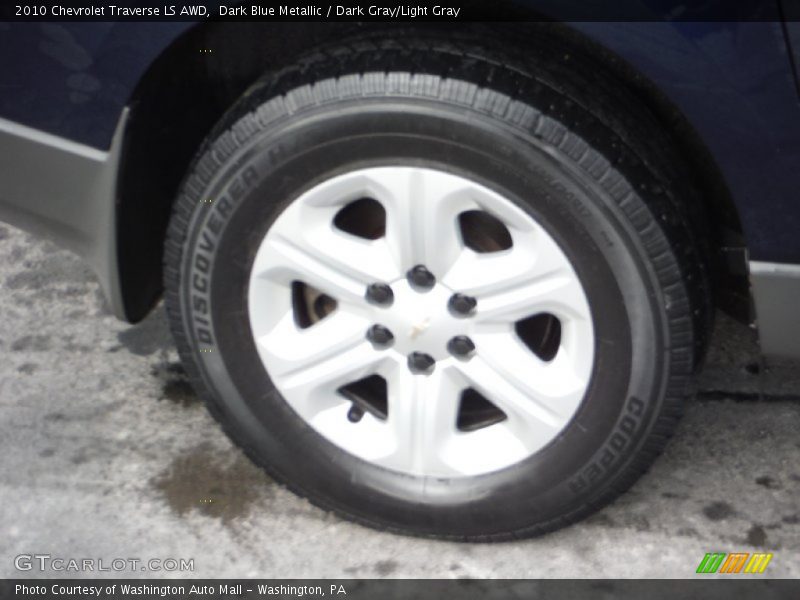 Dark Blue Metallic / Dark Gray/Light Gray 2010 Chevrolet Traverse LS AWD