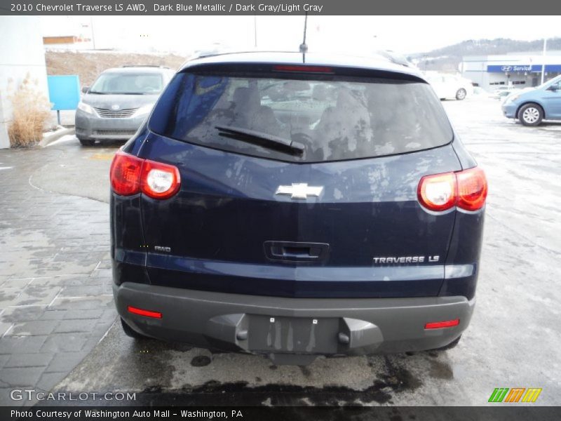 Dark Blue Metallic / Dark Gray/Light Gray 2010 Chevrolet Traverse LS AWD