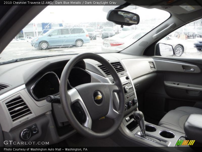 Dark Blue Metallic / Dark Gray/Light Gray 2010 Chevrolet Traverse LS AWD