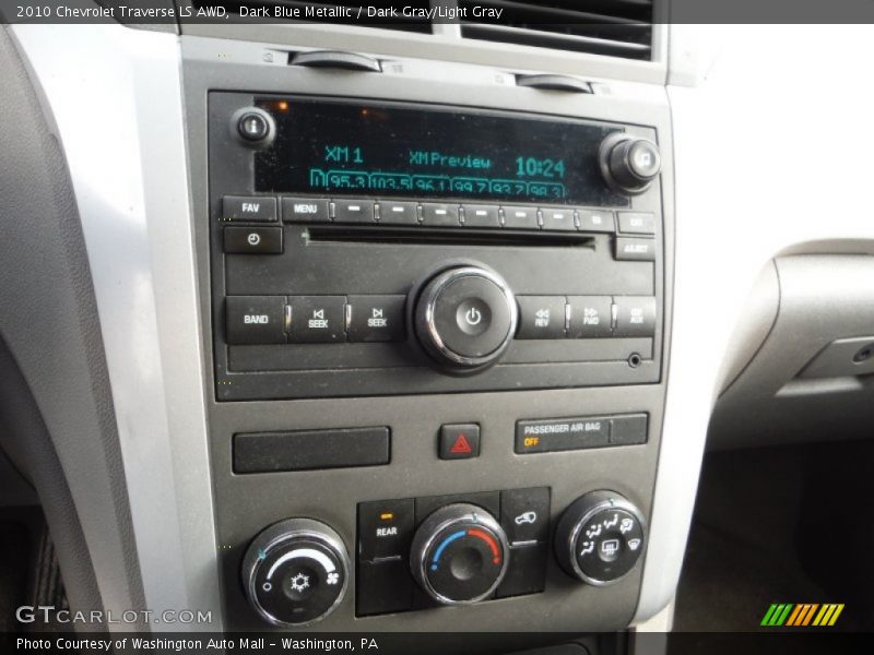 Dark Blue Metallic / Dark Gray/Light Gray 2010 Chevrolet Traverse LS AWD