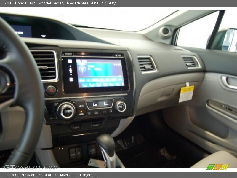 Modern Steel Metallic / Gray 2015 Honda Civic Hybrid-L Sedan